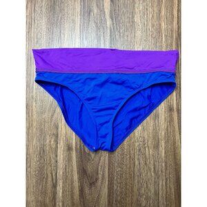 Tommy Bahama Womens Swimwear Bikini Bottom Nylon Blue High Waist Size Large‎